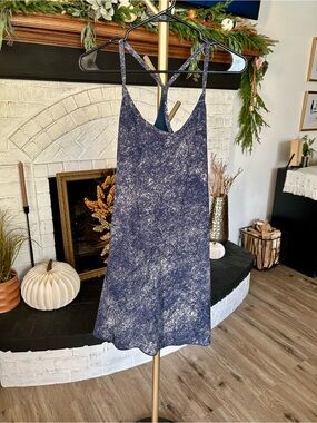 Outdoor Voices Blue Marble Print Athletic Dress